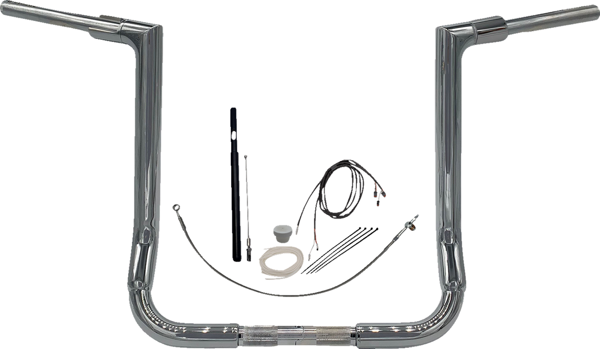 Handlebar Kit - Flat Top - 16\" - Chrome 2021 - 2022