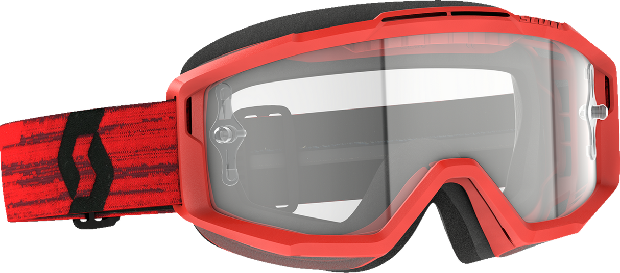 Split OTG Goggles - Dark Red - Clear Works