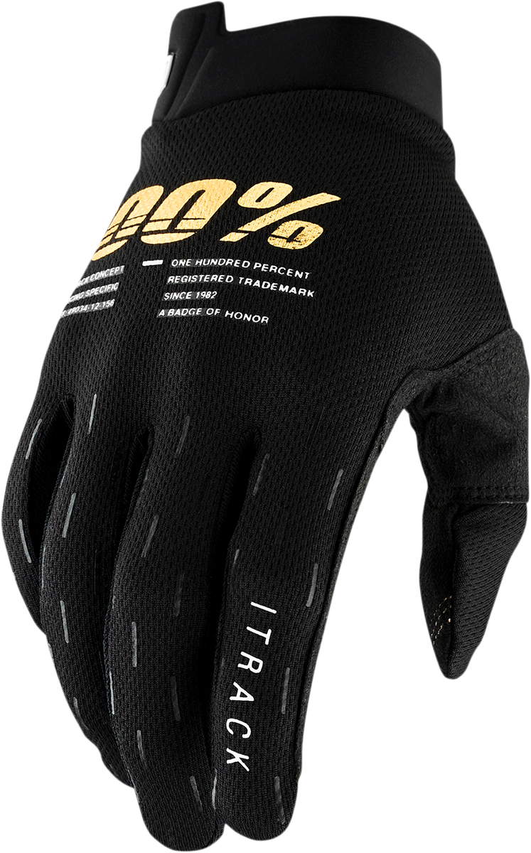 Youth iTrack Gloves - Black - Medium