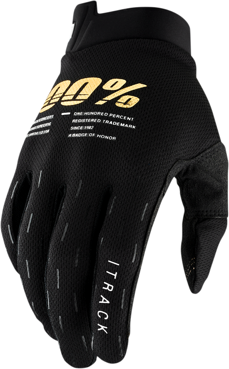 Youth iTrack Gloves - Black - Medium