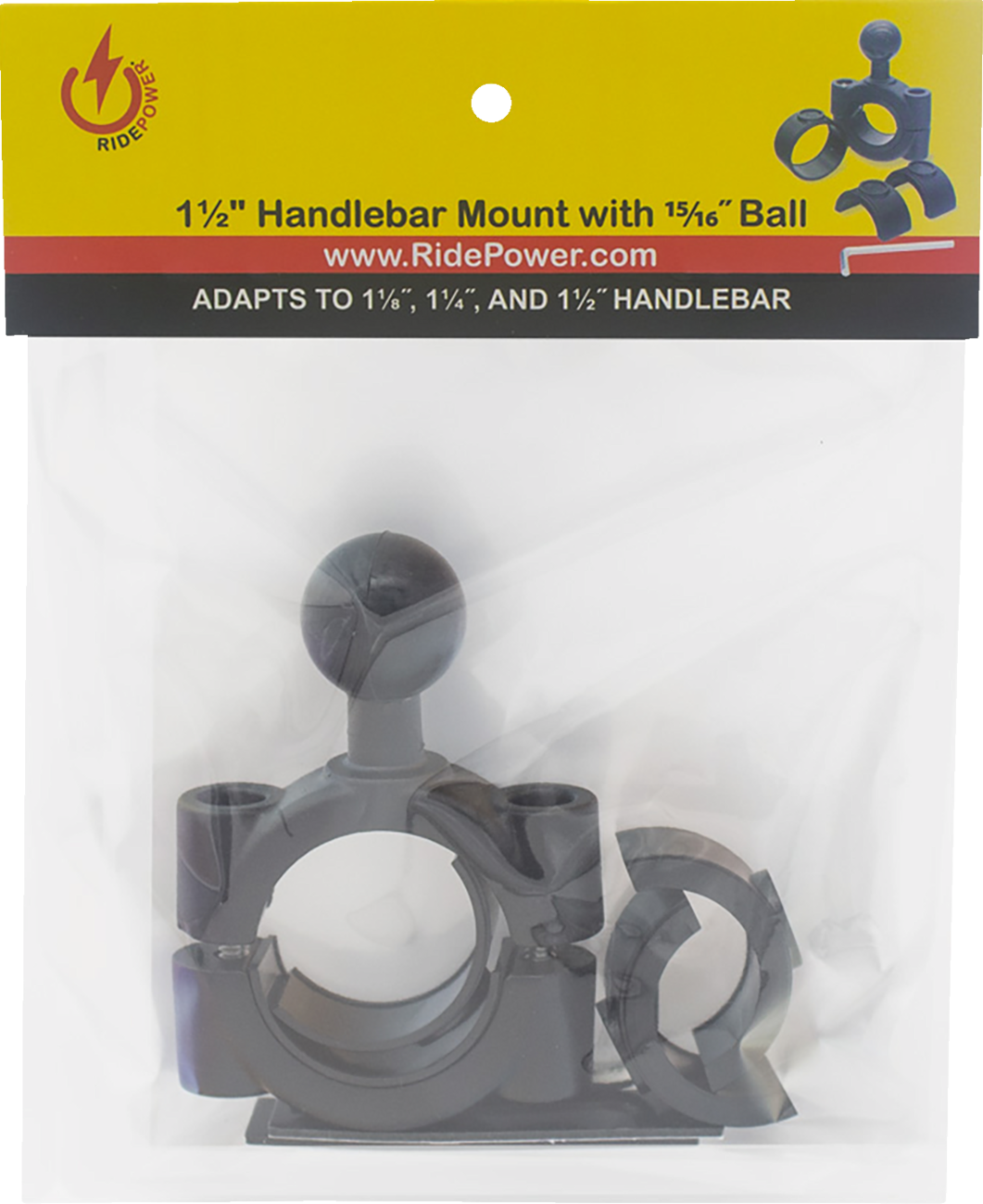 Handlebar Mount - 1-1/2\" - Ball Mount