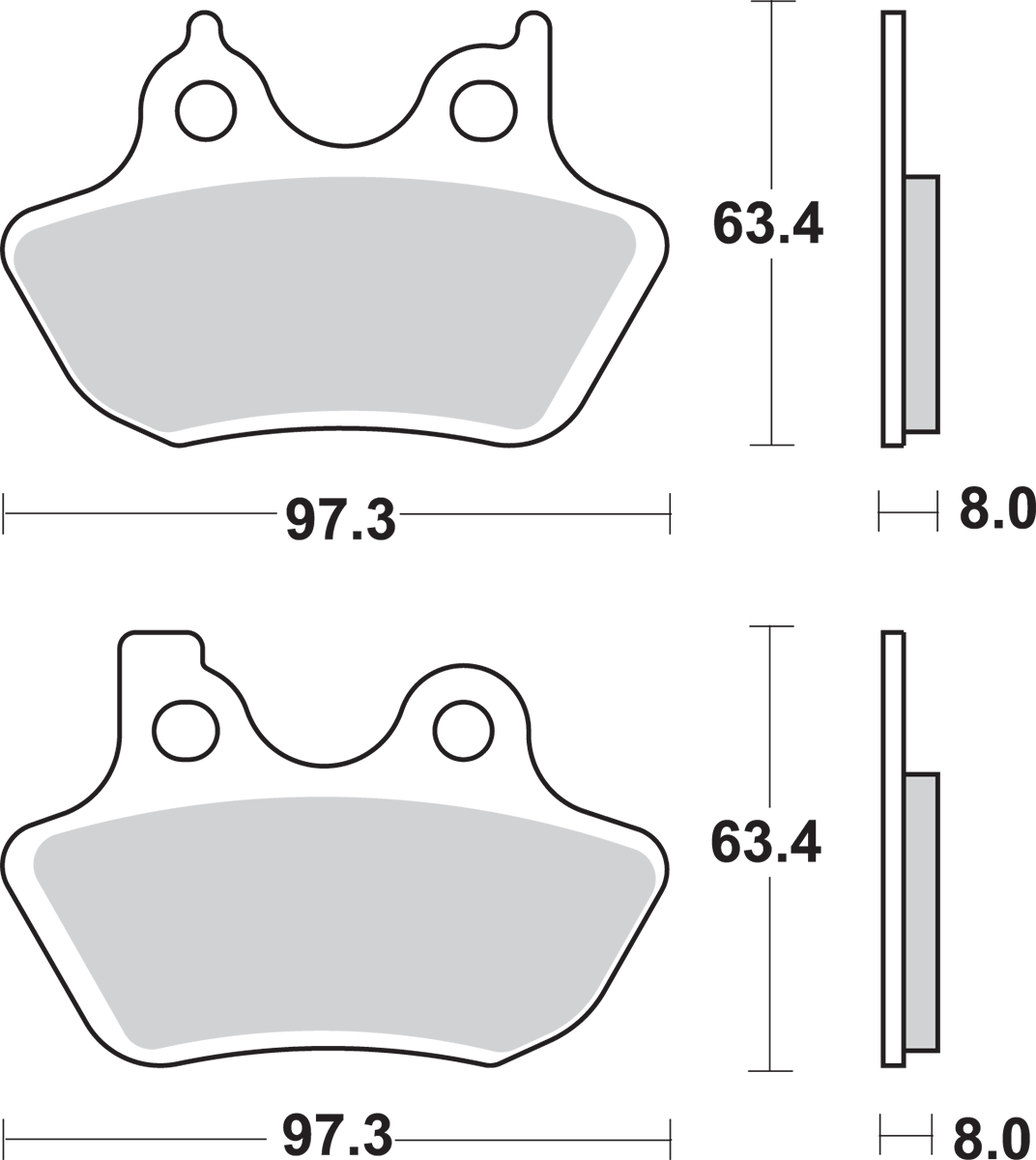 Sintered Brake Pads - Harley-Davidson 2000 - 2006