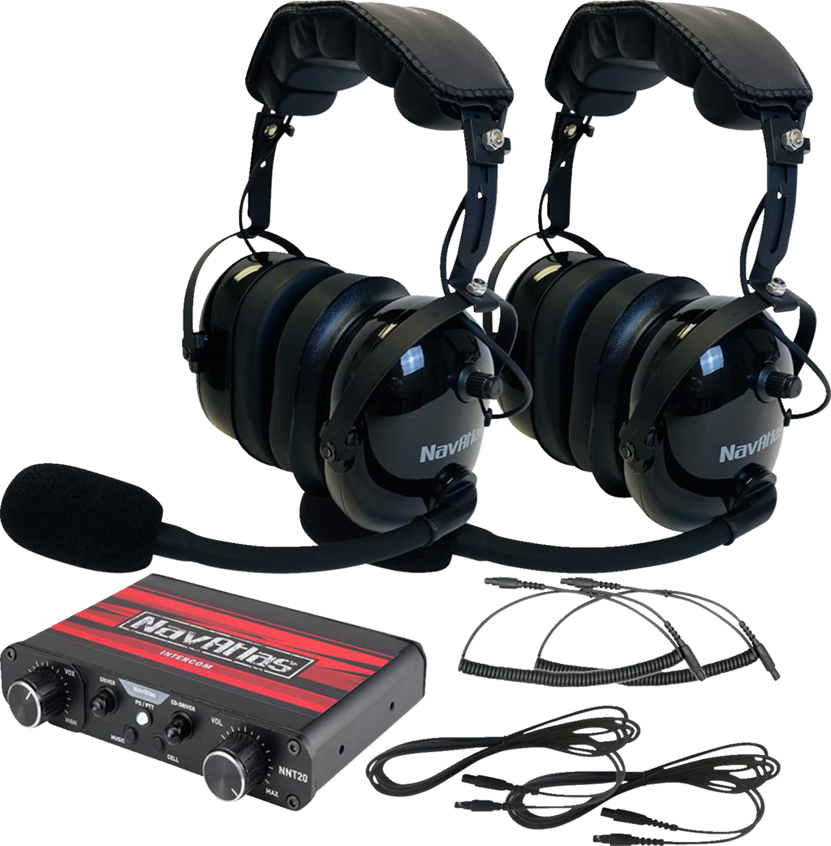 Intercom/Headset Kit - 2-Seat - Black