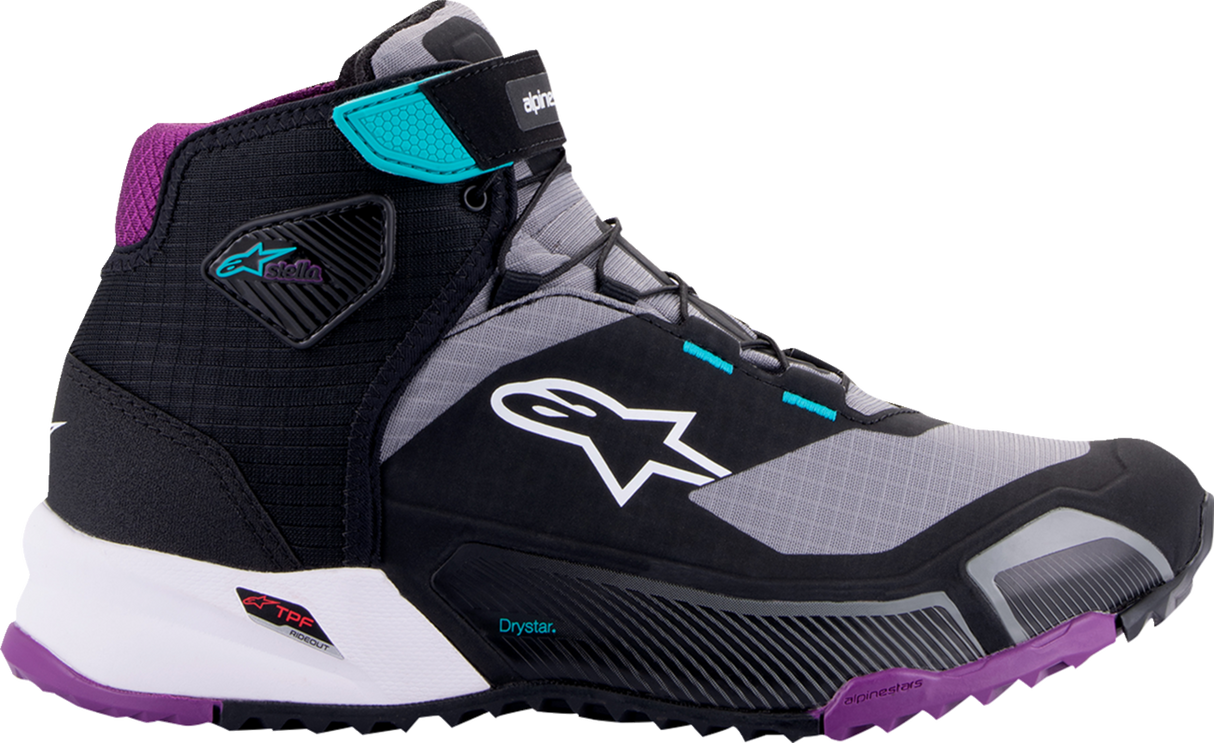 Stella CR-X Drystar® Shoes - Black/Gray/Teal/Purple - US 5