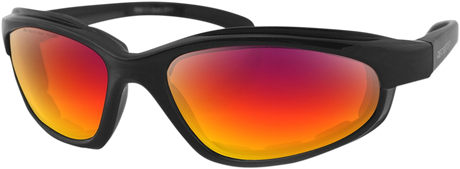 Fat Boy Sunglasses - Matte Black - Purple/Red Revo