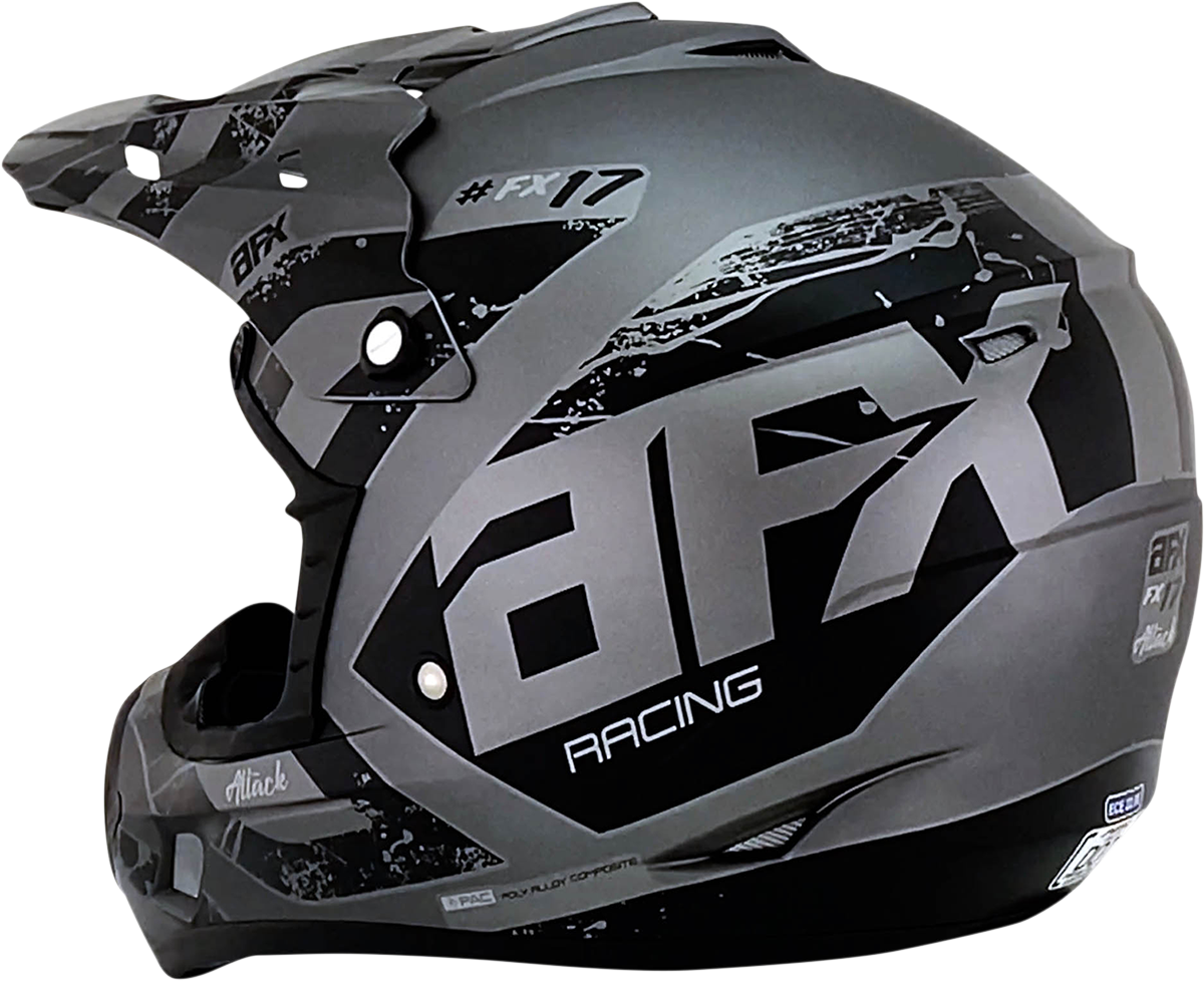 FX-17Y Helmet - Attack - Frost Gray/Matte Black - Medium