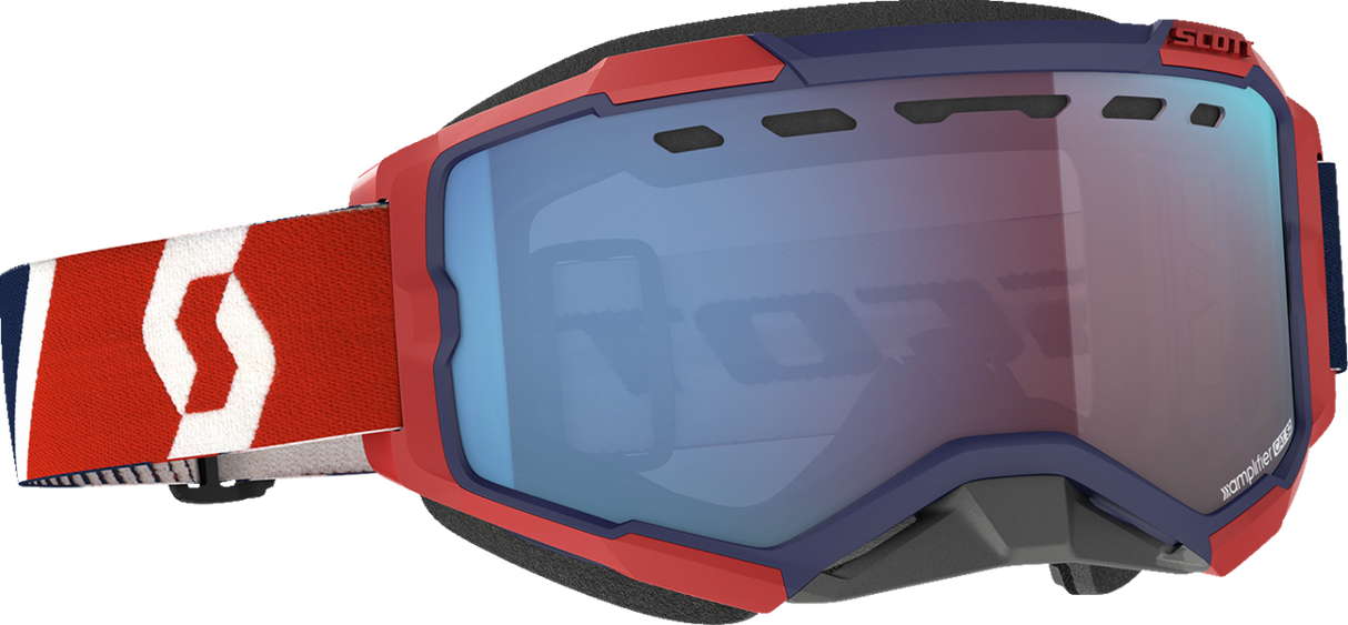 Fury Snow Goggles - Red/Blue - Enhancer Blue Chrome