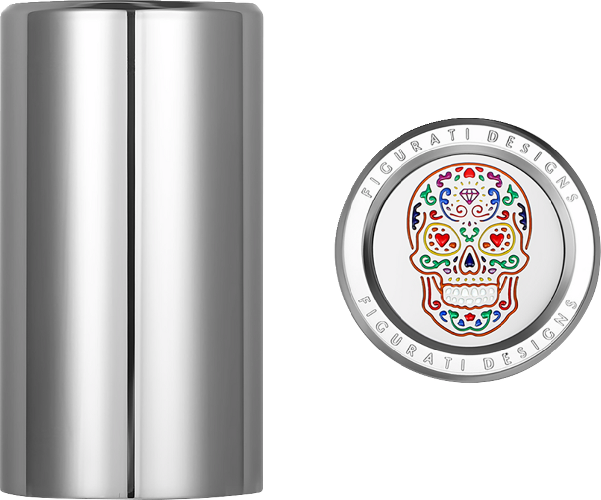 Docking Cover - Long - Mirror Polished - Sugar Skull