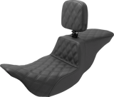 Tour Step-Up Seat - Rider Backrest - Full Lattice Stitch - FL \'08-\'23 2008 - 2023