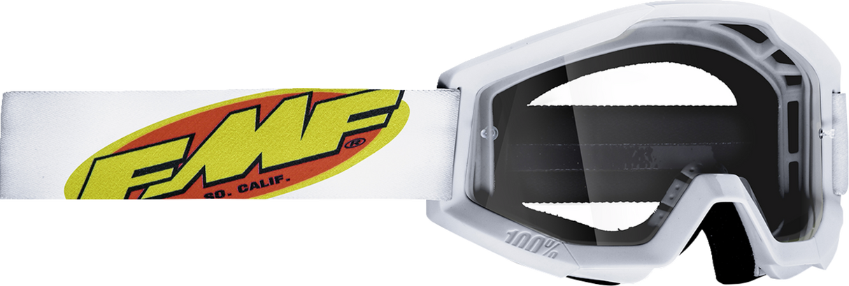 Youth PowerCore Goggles - Core - White - Clear