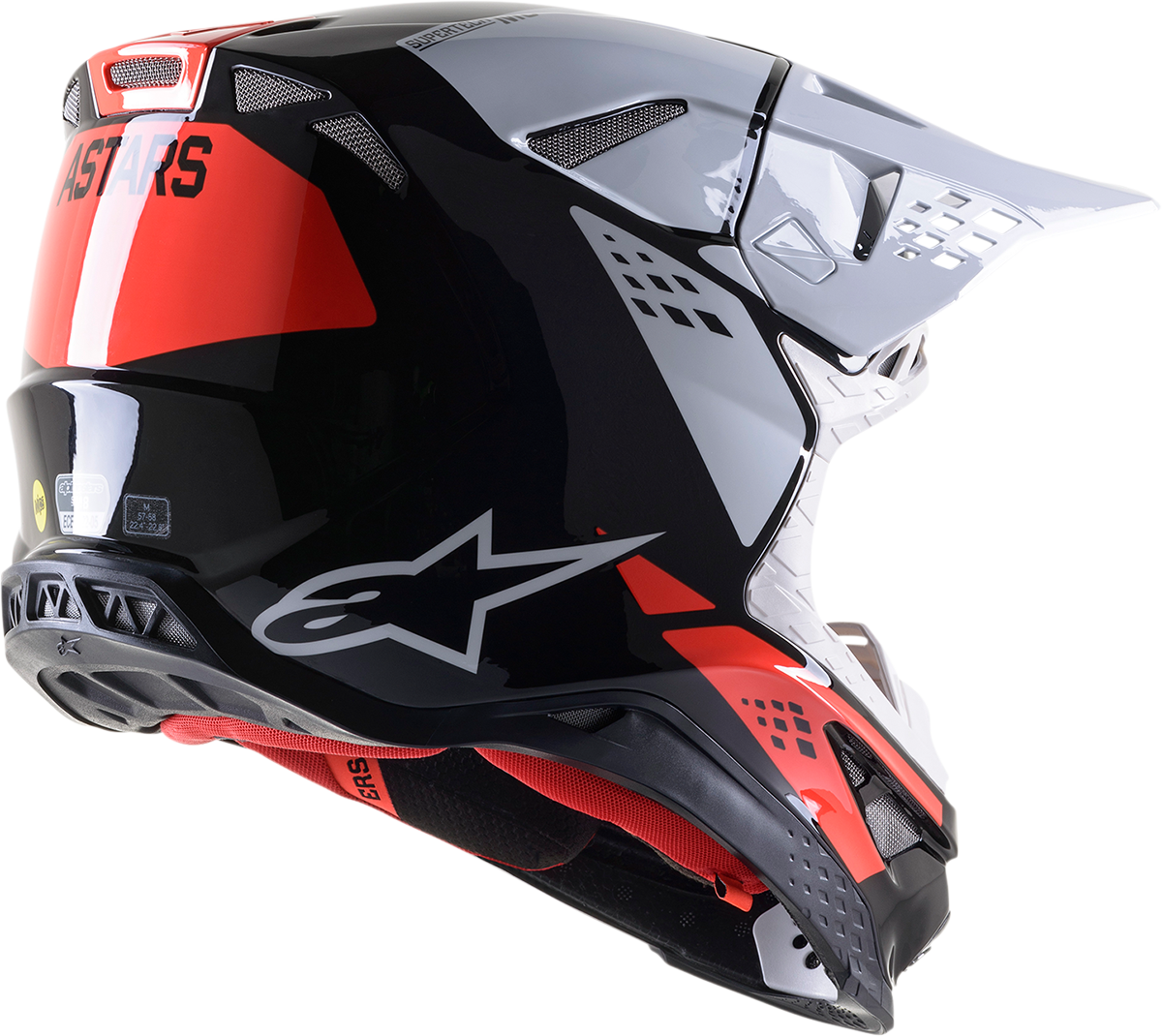 Supertech M8 Helmet - Factory - Black/White/Red - Large