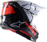 Supertech M8 Helmet - Factory - Black/White/Red - Large