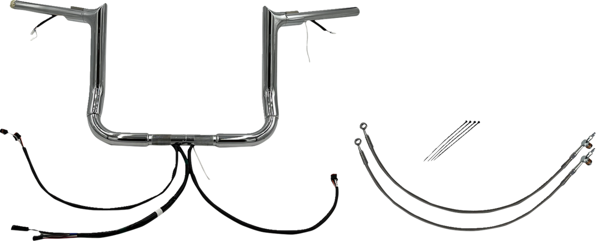 Handlebar Kit - Pointed Top - 12\" - Chrome 2014 - 2015