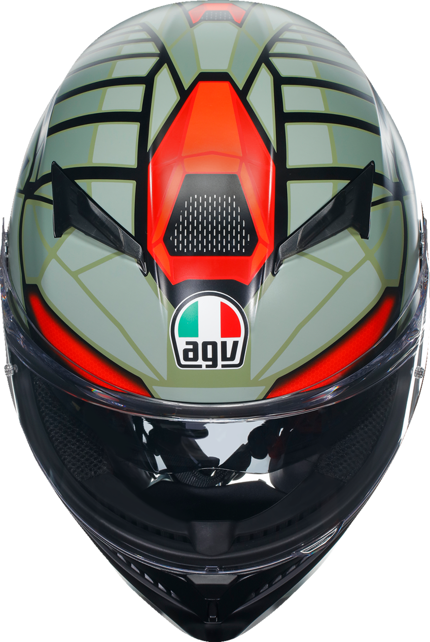 K3 Helmet - Decept - Matte Black/Green/Red - 2XL