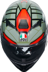 K3 Helmet - Decept - Matte Black/Green/Red - 2XL