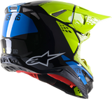 Supertech M8 Helmet - Factory - Black/Yellow/Blue - Small