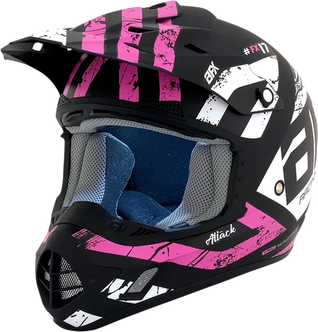 FX-17Y Helmet - Attack - Matte Black/Fuchsia - Large