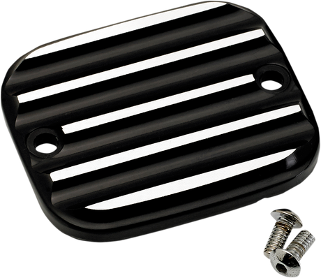 Master Cylinder Cover - Brake - Front - Finned - Black/Silver 1996 - 2009