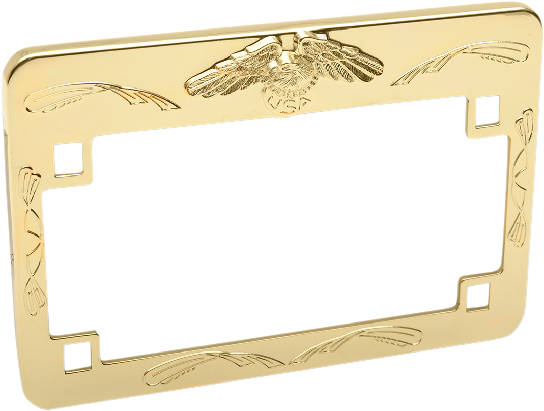 Eagle License Plate Frame - Gold