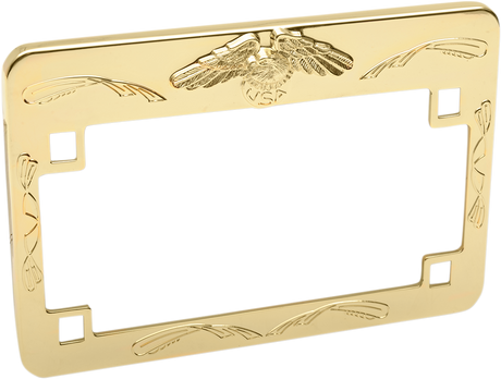 Eagle License Plate Frame - Gold