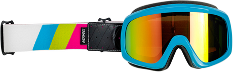 Overland 2.0 Goggles - Tri-Stripe - Cyan/Jet Boat