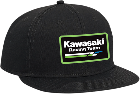 Youth Kawasaki Racing Snapback Hat - Black