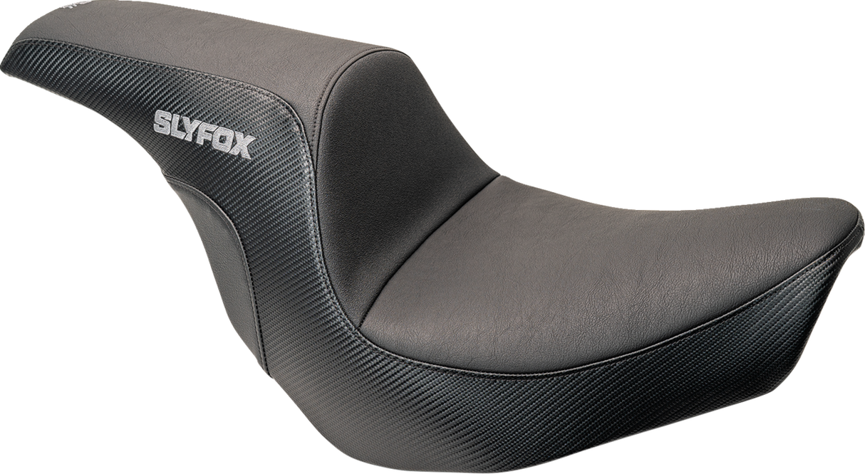 Slyfox Seat - Gray Logo - Smooth Vinyl - Carbon Fiber - FL \'18-\'24 2018 - 2024