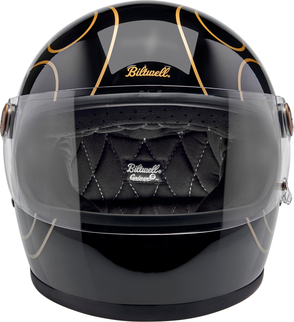 Gringo S Helmet - Gloss Black Flames - XS