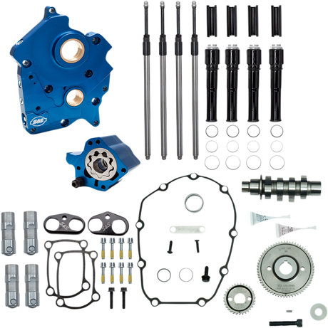 Cam Chest Kit with Plate - Gear Drive - Water Cooled - 475 Cam - Black Pushrods- M8 2017 - 2020