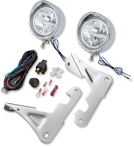 3 1/2\" Driving Light Kit 99-20 FLHT - Chrome 1999 - 2020