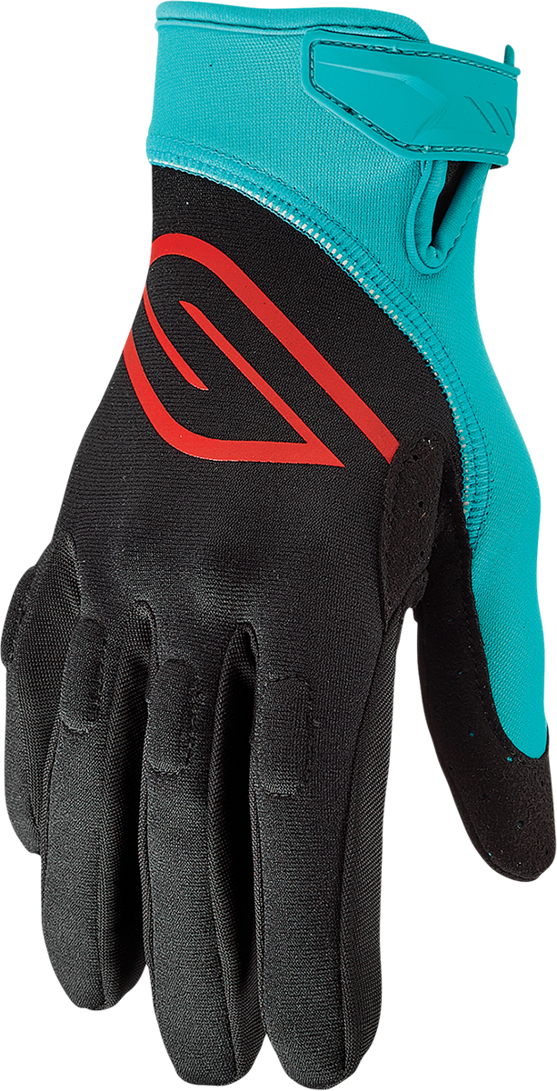 Circuit Gloves - Black/Aqua - Medium