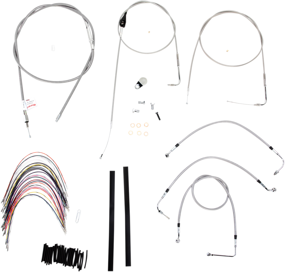 Handlebar Cable/Brake Line Kit - Complete - 16\" Ape Hanger Handlebars - Stainless Steel 2000 - 2006