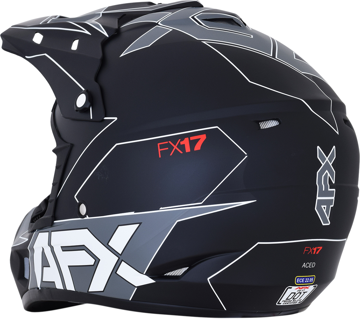 FX-17 Helmet - Aced - Matte Black/White - Small