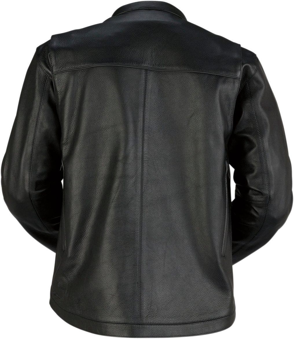 Munition Leather Jacket - Black - Small