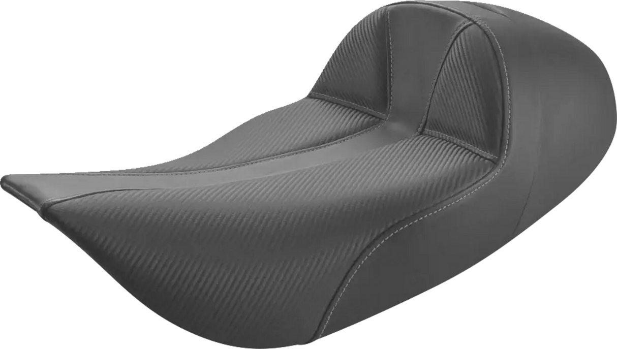 Dominator Solo Seat - Extended Reach - w/o Backrest - Black w/ Gray Stitching - FLHR/FLHX \'97-\'07 1997 - 2007