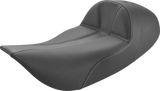 Dominator Solo Seat - Extended Reach - w/o Backrest - Black w/ Gray Stitching - FLHR/FLHX \'97-\'07 1997 - 2007