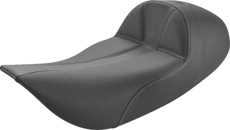 Dominator Solo Seat - Extended Reach - w/o Backrest - Black w/ Gray Stitching - FLHR/FLHX \'97-\'07 1997 - 2007