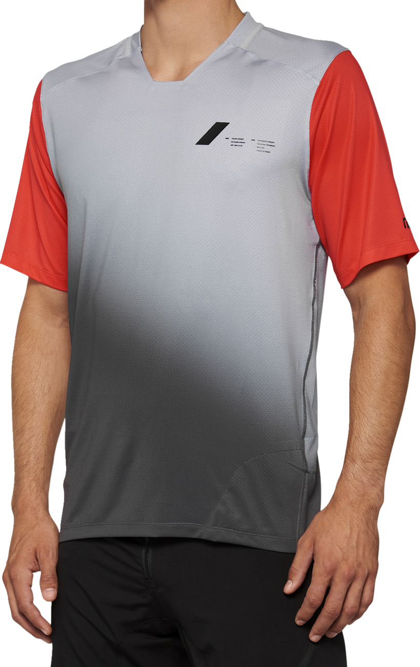 Celium Jersey - Short-Sleeve - Gray/Racer Red - Small