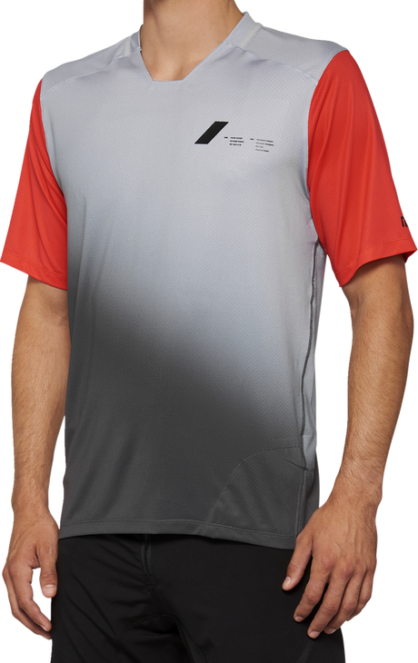 Celium Jersey - Short-Sleeve - Gray/Racer Red - Large