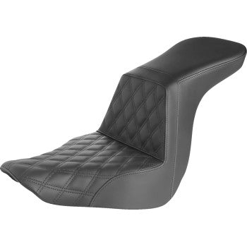 SADDLEMEN  0802-1461  Step-Up Seat - Front Lattice Stitch - Black