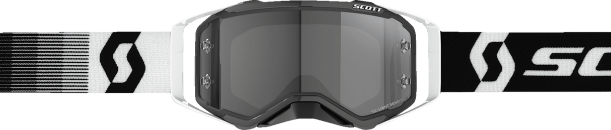 Prospect Sand Dust Goggle - Premium Black/White - Light Sensitive Gray