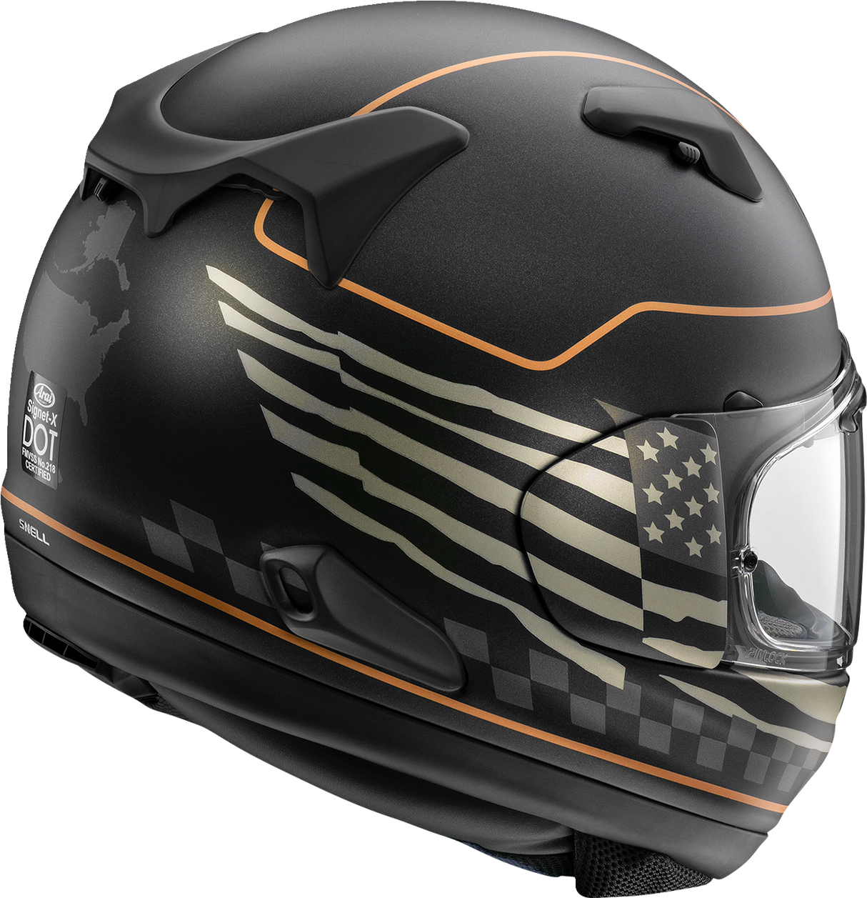 Signet-X Helmet - US Flag - Black Frost - XS