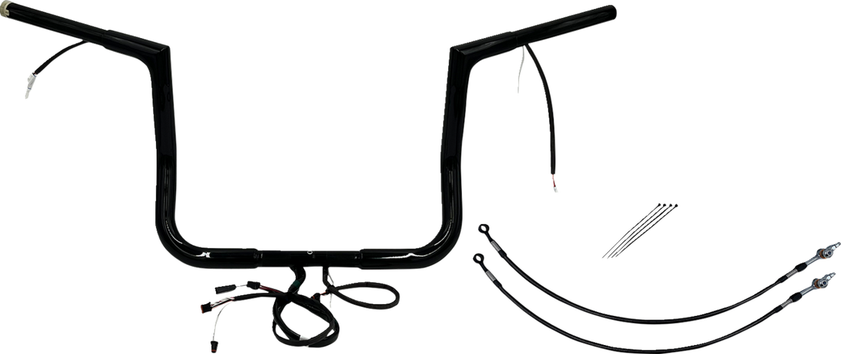 Handlebar Kit - Flat Top - 12\" - Black 2014 - 2015