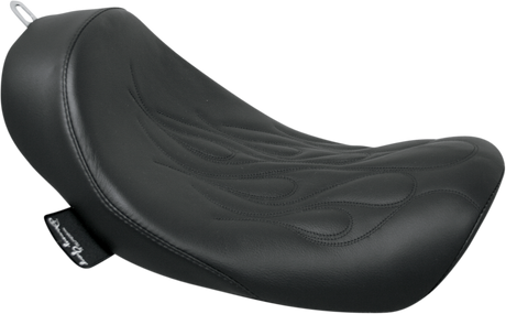 Buttcrack™ Solo Seat - Black - Flame Stitched - FXD \'06-\'17 2006 - 2017