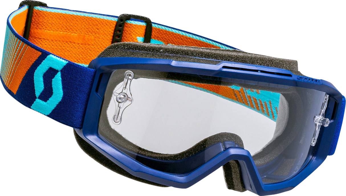 Split OTG Goggles - Royal Blue/Orange - Clear Works