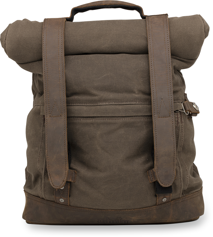 Roll Top Backpack - Dark Oak