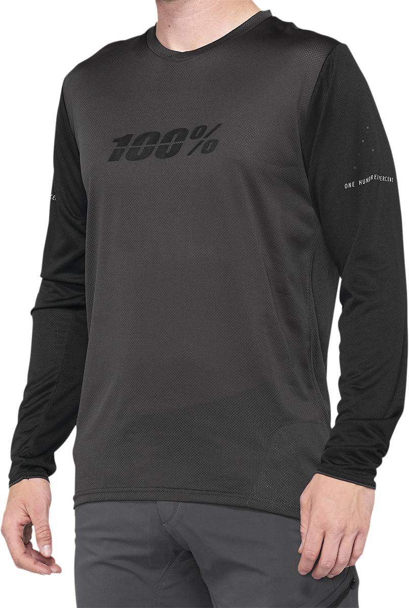 Ridecamp Jersey - Long-Sleeve - Black/Charcoal - Medium