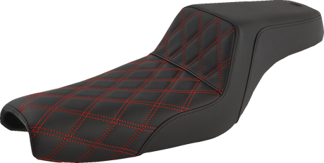 Step-Up Seat - Front Lattice Stitch/With Red Stitching - Black - XL 2004 - 2016