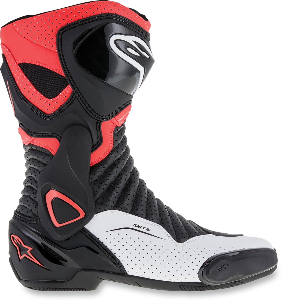 SMX-6 v2 Vented Boots - Black/White/Red Fluorescent - US 4 / EU 37