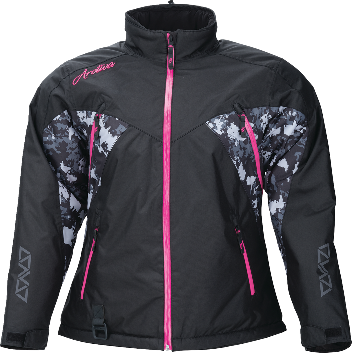 Women\'s Pivot 7 Jacket - Black/Camo Gray/Pink - XS